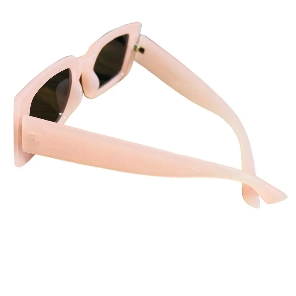 Sunglasses  Pink color smooth plain square light tint edc baddie  cottagecore